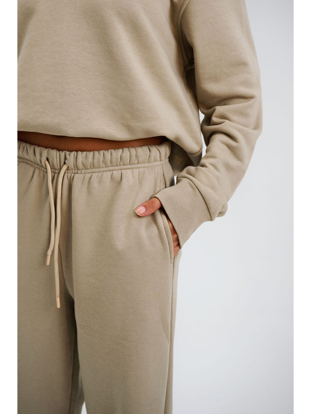 Bej Kadın Timeless Jogger Vizon Eşofman Altı-4