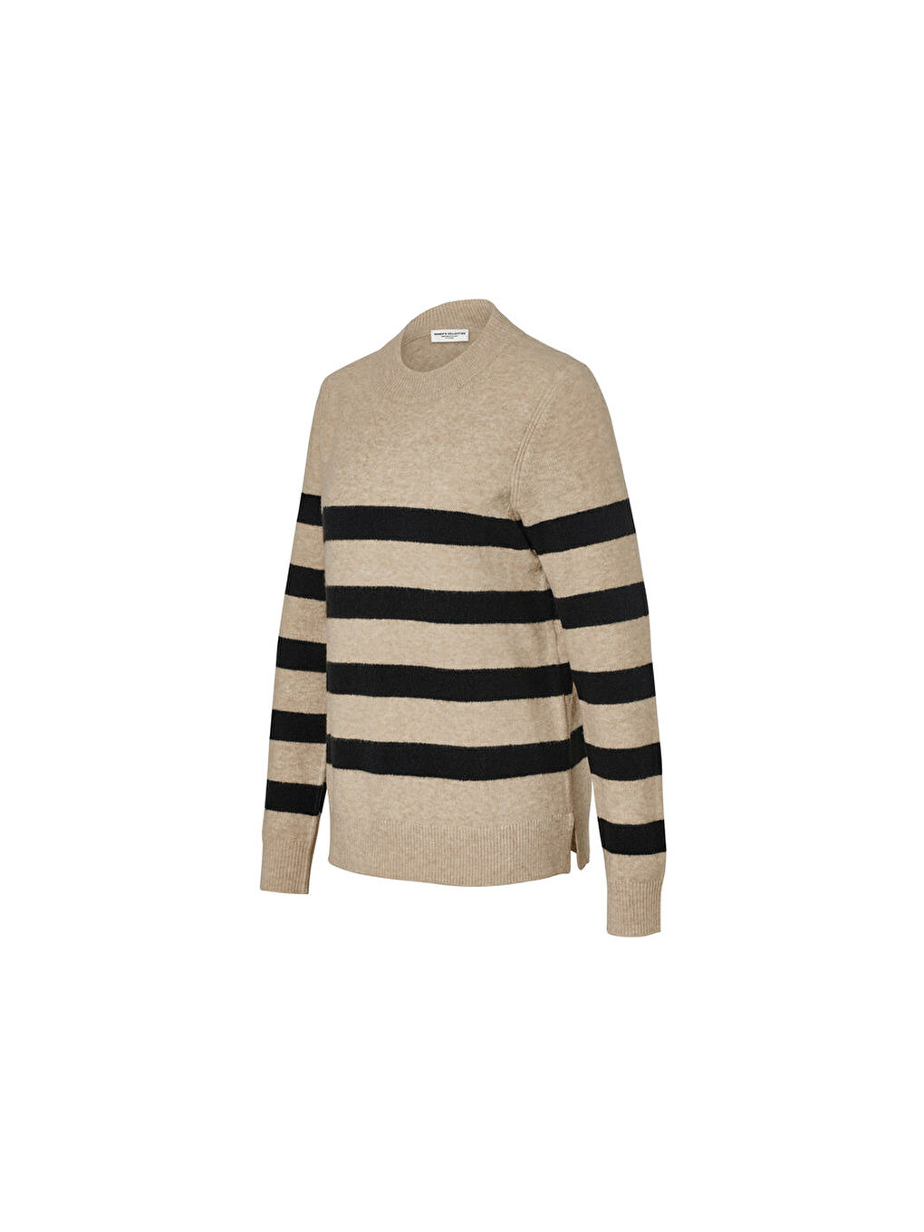 Bej Kadın Örgü Kazak, Çizgili-3