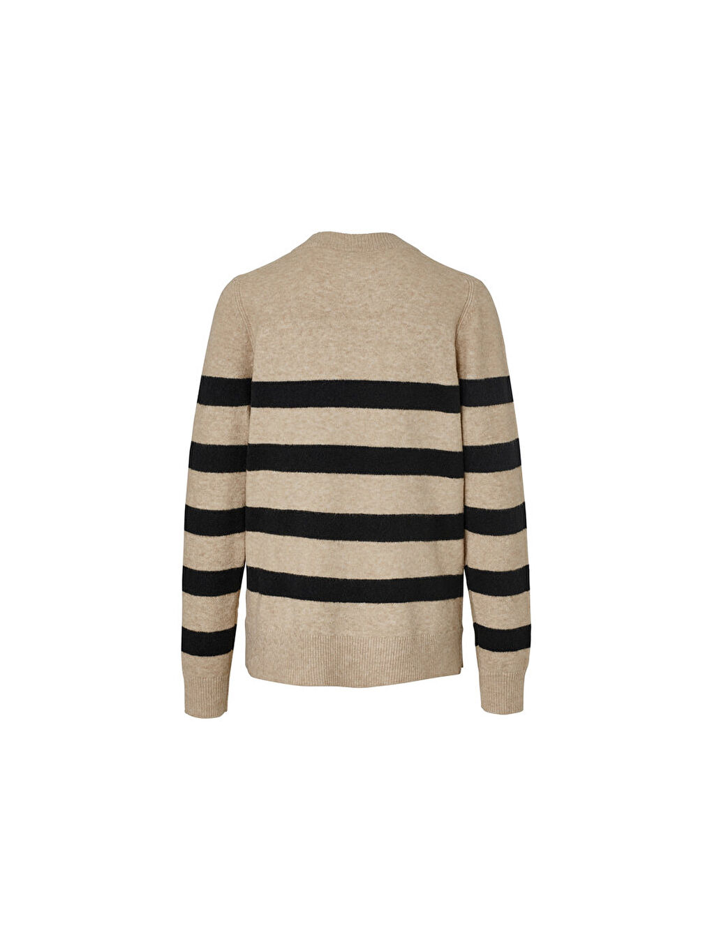 Bej Kadın Örgü Kazak, Çizgili-4