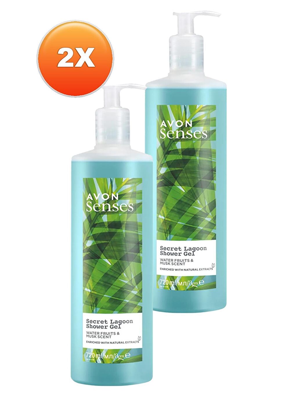 AVON Renksiz Senses Secret Lagoon Duş Jeli 720 Ml. İkili Set - 1