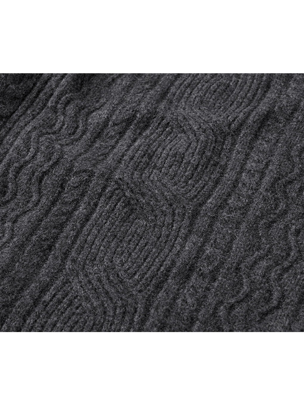 Kadın Kazak, Saç Örgü, Gri-5