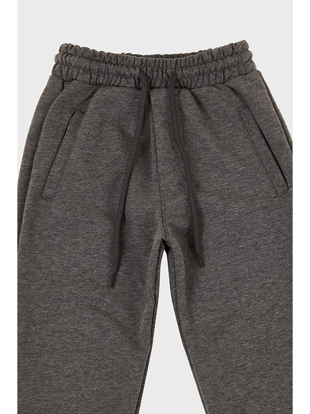 Gri Pamuklu Belden Bağlamalı Cepli Erkek Çocuk Eşofman Altı 59910012351-2