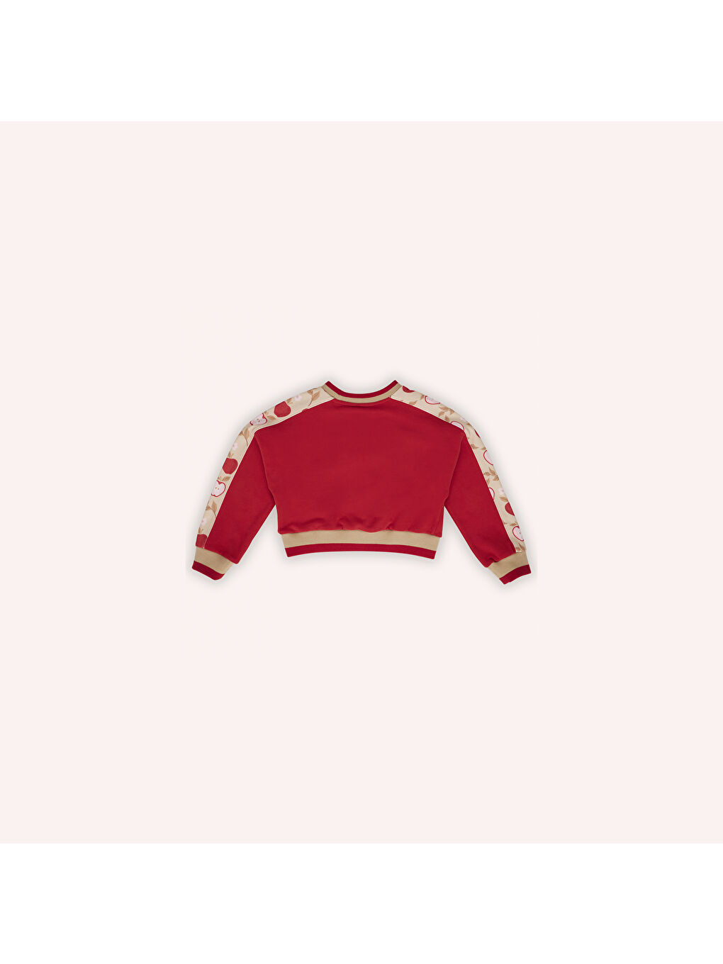 Panço Kirmizi Kız Çocuk Kolları Parça Detaylı Sweatshirt - 6