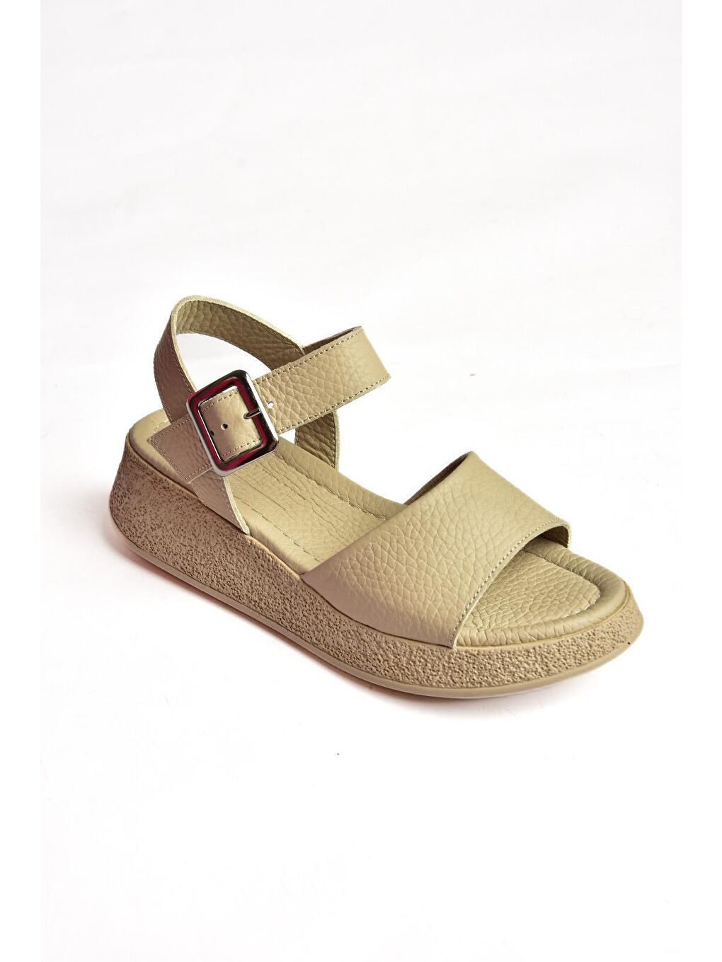 P5550502 Bej Kadın Sandalet-6