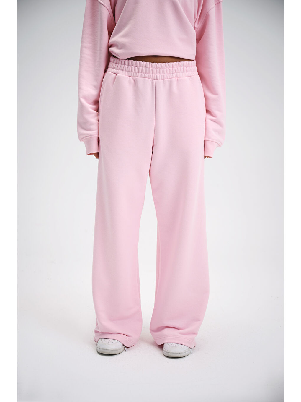 Kadın Timeless Pembe Bol Paça Eşofman Altı-3