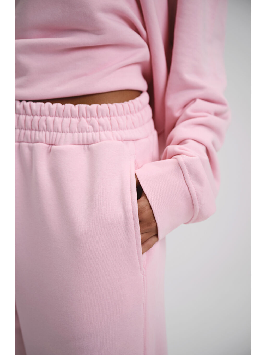 Kadın Timeless Pembe Bol Paça Eşofman Altı-4