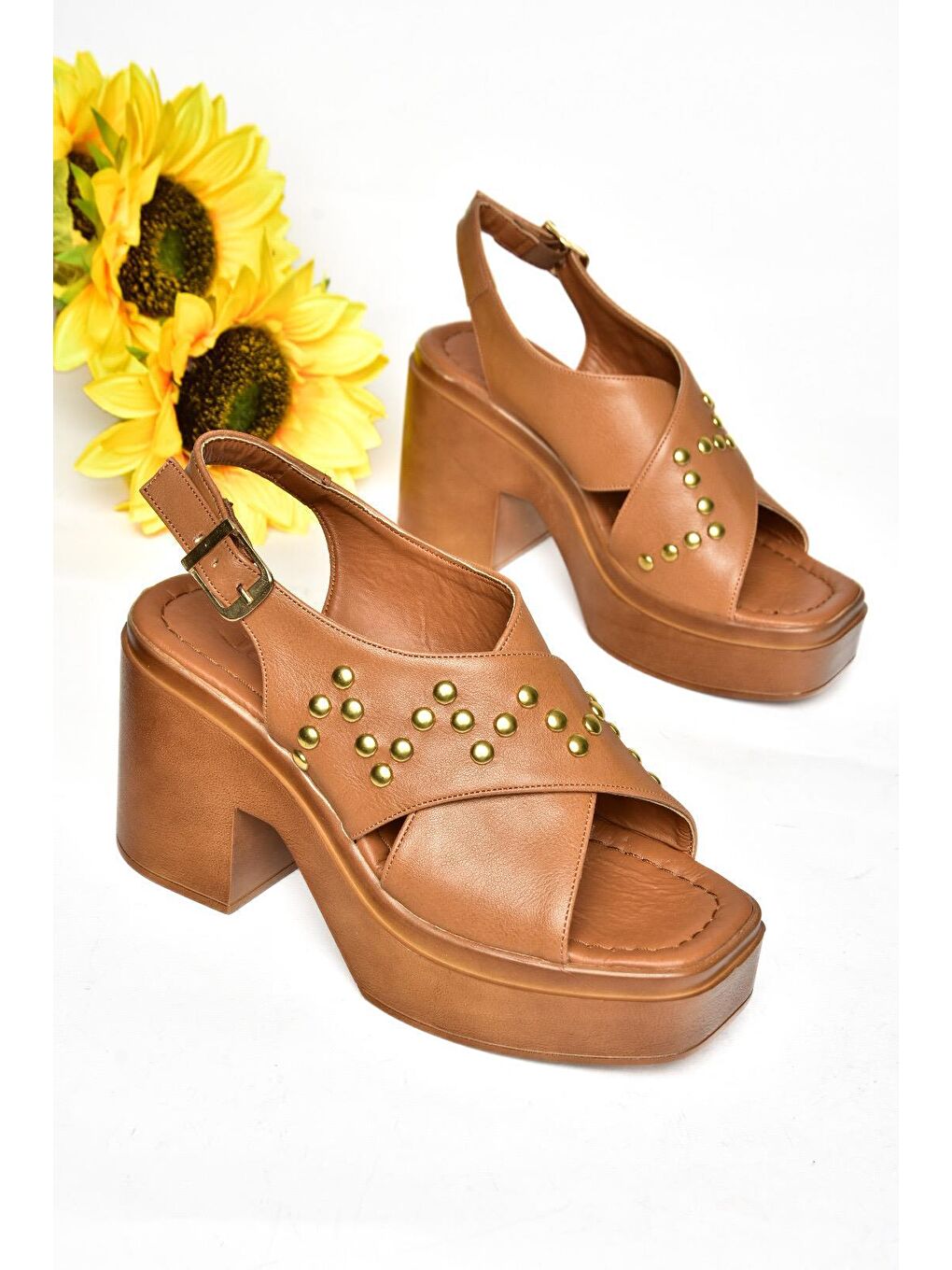 Kahverengi S9961210 Taba Kadın Sandalet-2