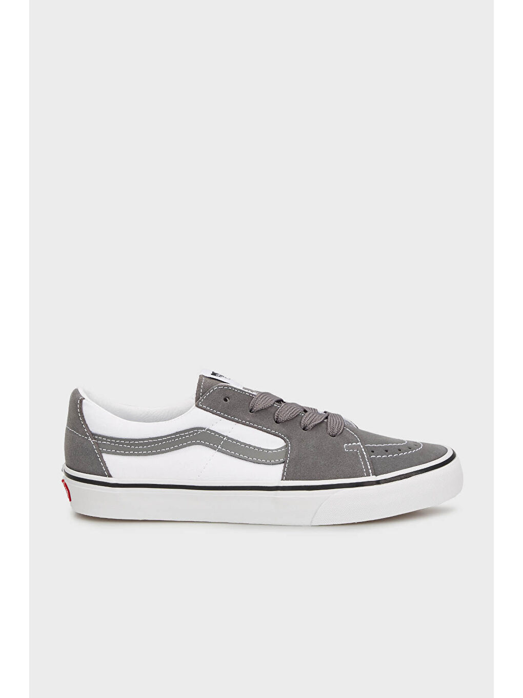 Vans Gri SK8-Low Deri Logolu Sneaker Unisex Ayakkabı VN000BVXPWT1