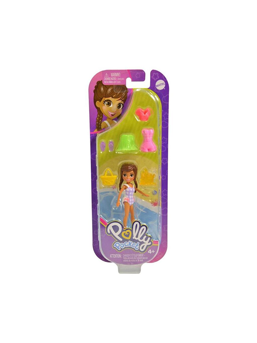 Polly Pocket Beyaz-Renklibaskı Moda Aksesuarları Oyun Setleri HKV86 - 1