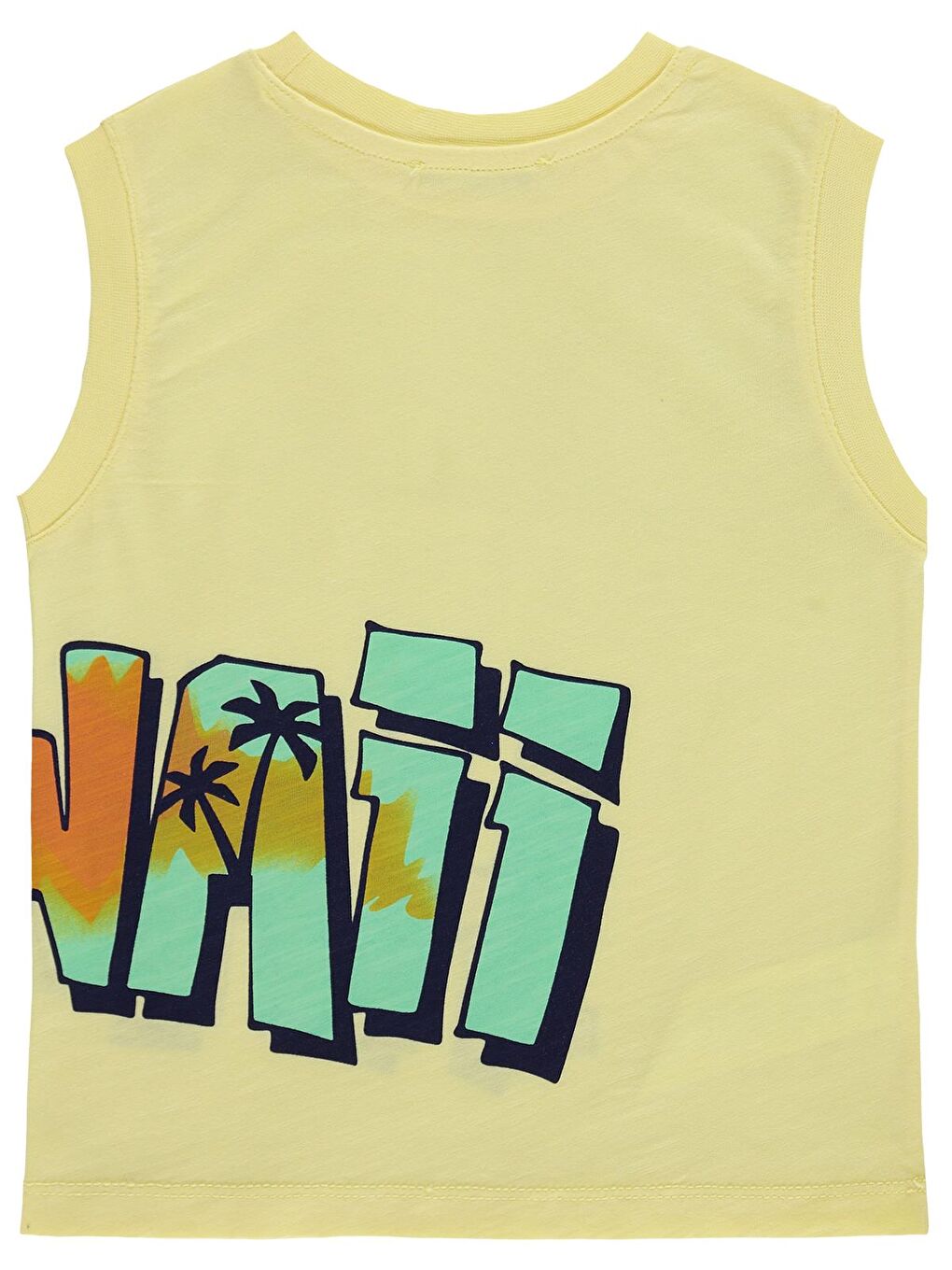 Boys Hawaii Basklı 2-5 Yaş Tişört - Sarı-1