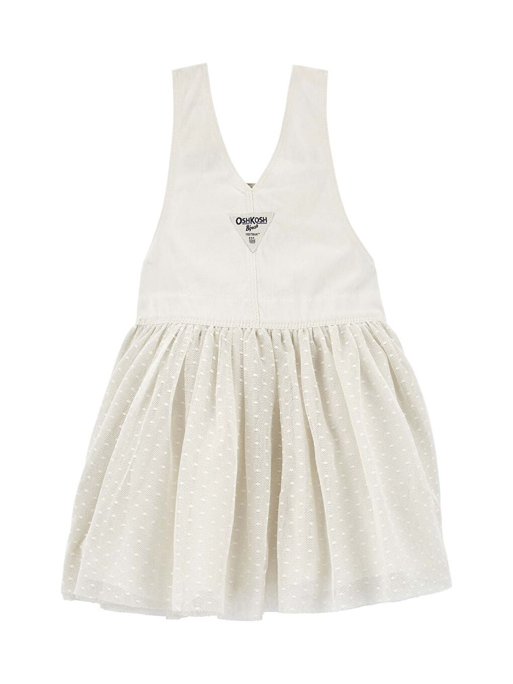 Bej Kız Bebek Etekli Salopet-1