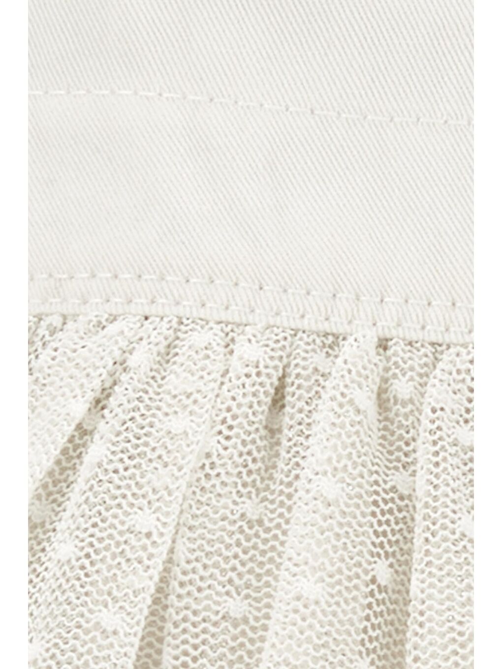 Bej Kız Bebek Etekli Salopet-2