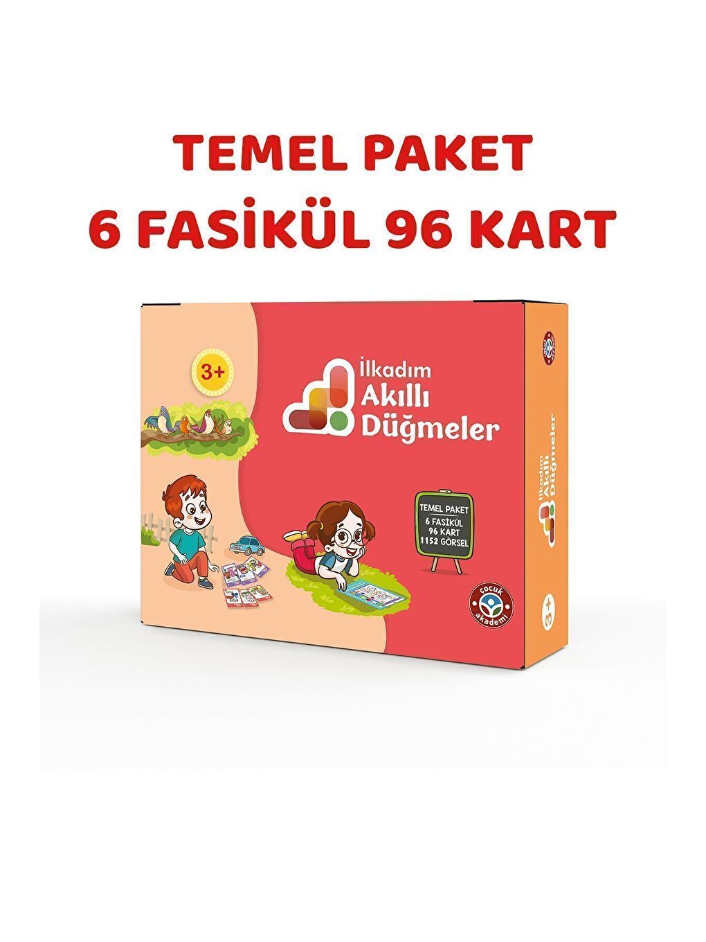 Çocuk Akademi Beyaz İlkadım Akıllı Düğmeler Temel Paket 3 Yaş