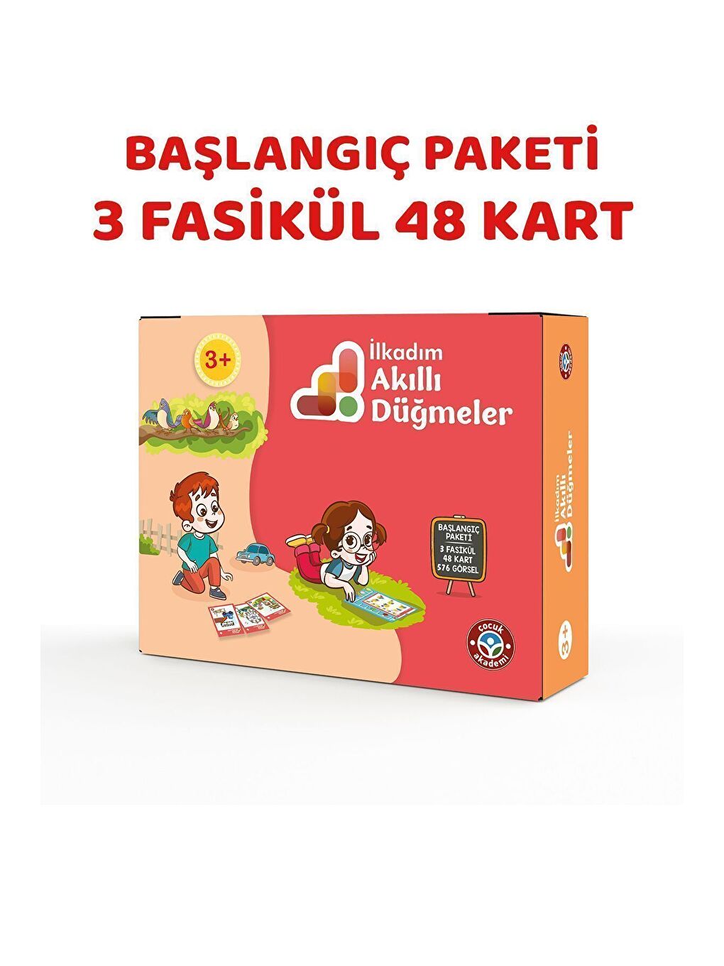 Çocuk Akademi Beyaz İlkadım Akıllı Düğmeler Başlangıç Paketi 3 Yaş