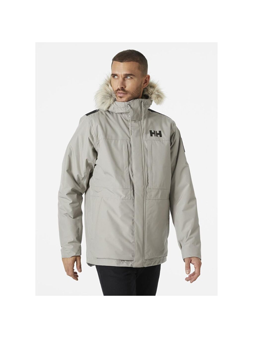 Parka Coastal 3.0 Erkek Gri Kapüşonlu Mont