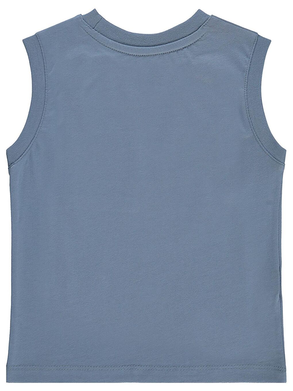 İndigo Boys Önü Cepli Zürafalı 2-5 Yaş Tişört - Mavi-1