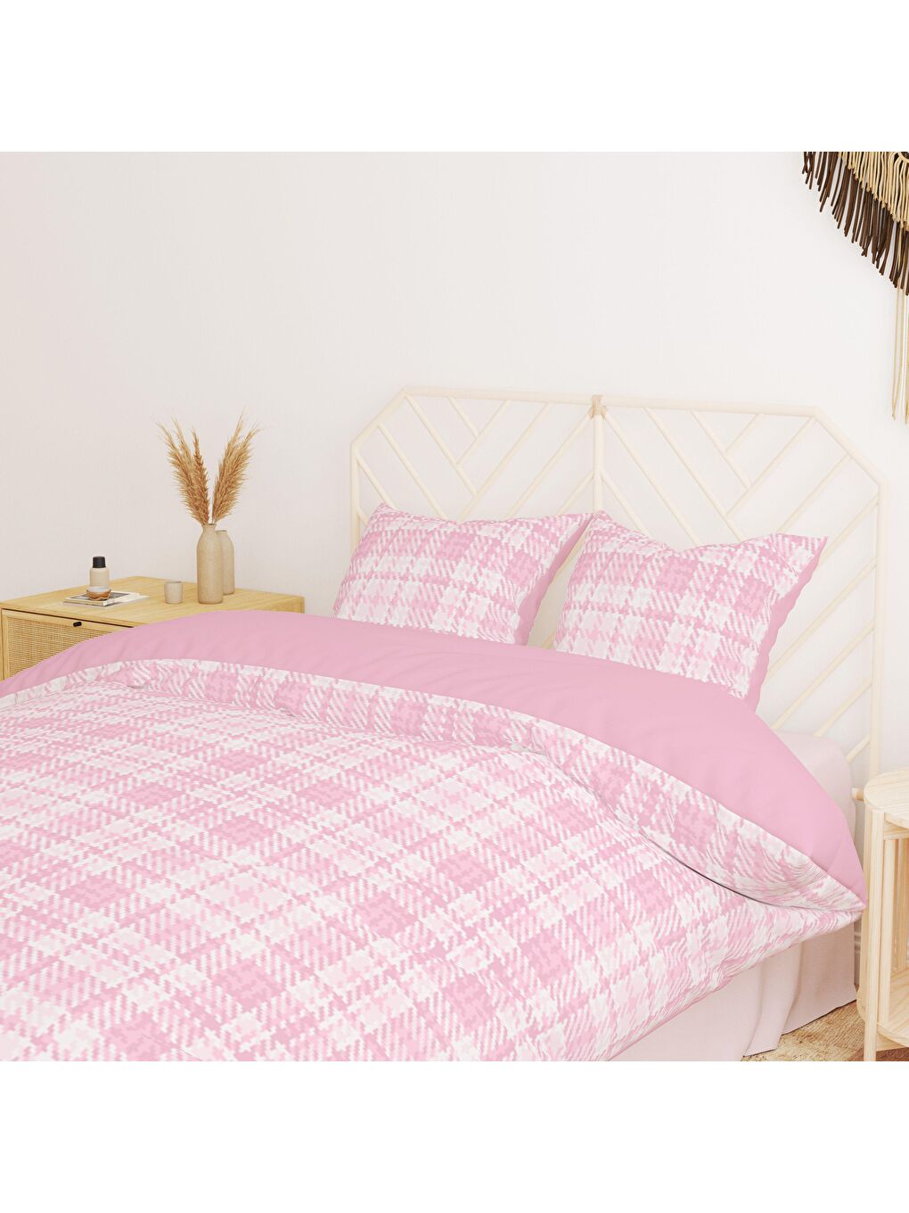 Karışık Baskılı,Desenli Çift Kişilik Nevresim Takımı (ÇARŞAFSIZ) 200x220 cm-1