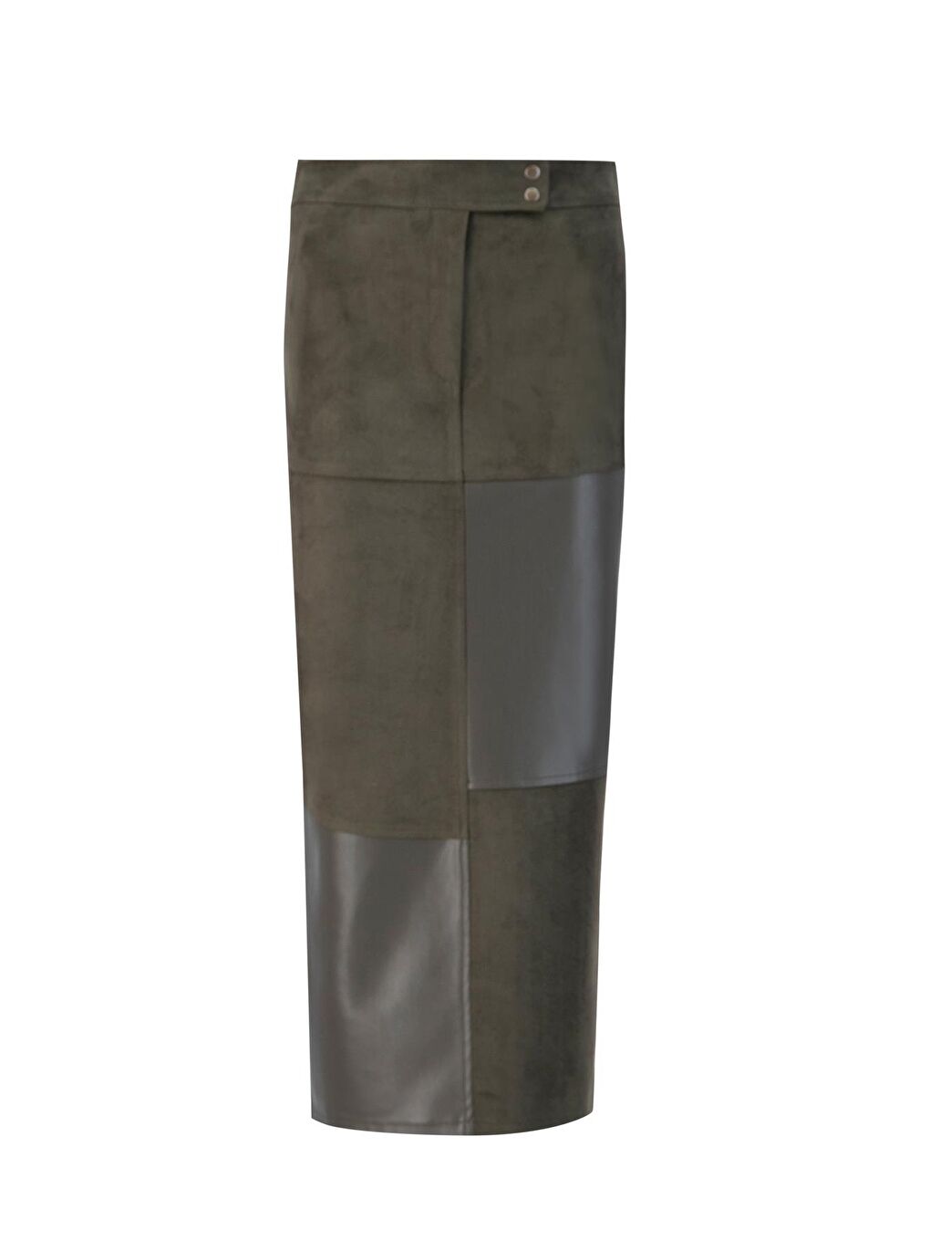 Ters Yüz Kalem Etek 24K1710 Haki-3