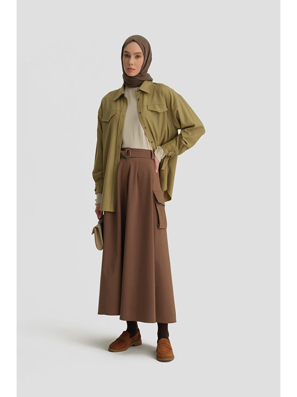 Kargo Cepli Etek 24Y1701 Haki