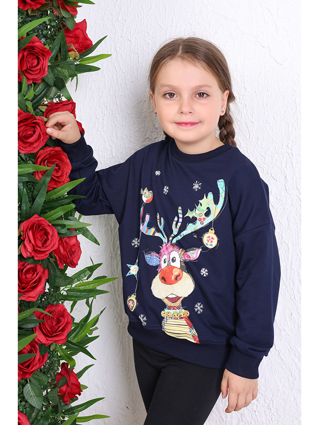 Kırmızı Unisex Çocuk Baskılı Sweatshirt