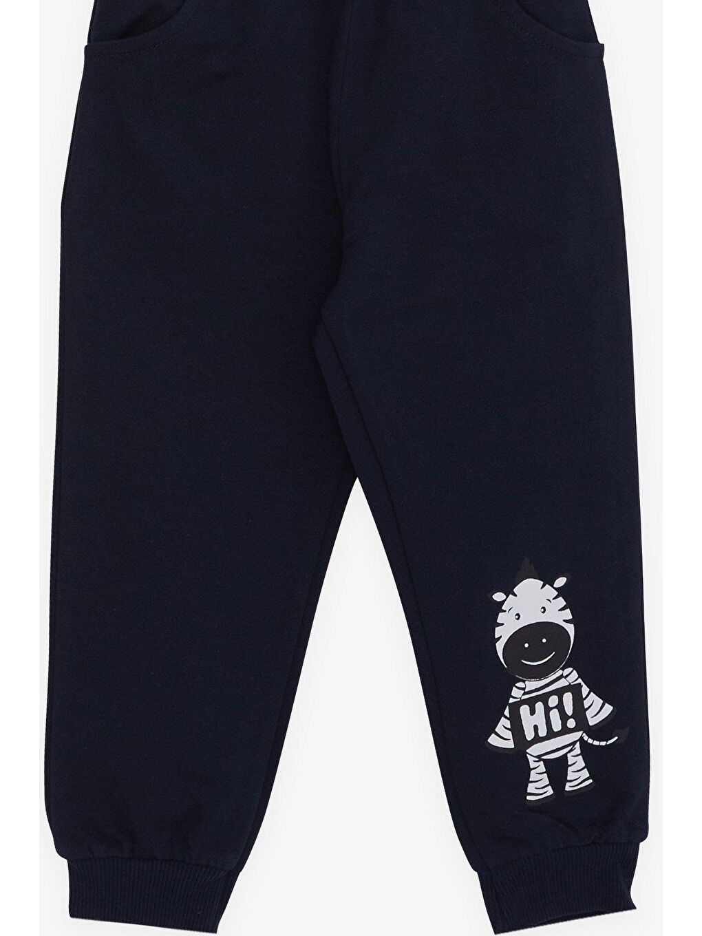 Erkek Bebek Eşofman Takımı Sevimli Hayvancıklar Baskılı Gri Melanj (1-1.5 Yaş)-3