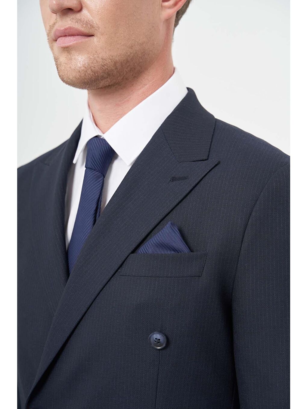 İMZA Lacivert Kılıç Yaka 6 Drop Slim Fit Classic Takım Elbise 1001245173 - 3