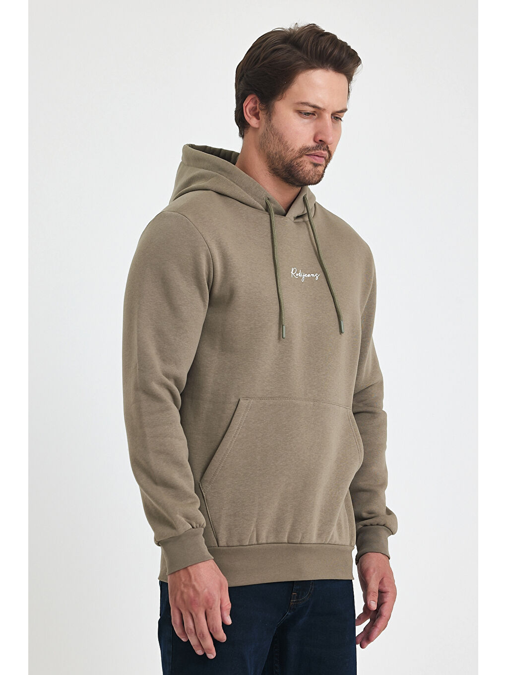 Rodi Vizon 3 İp Şardonlu Kapüşonlu Baskılı Cepli Sweatshirt 5281 - 1