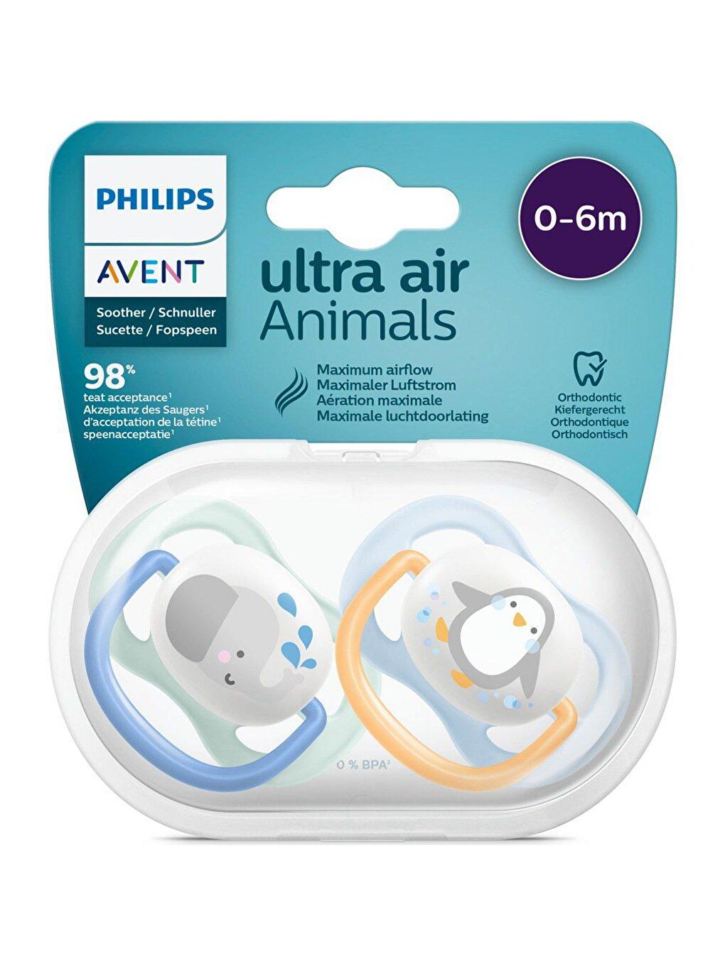 Philips Avent Renksiz 74SCF080/05 Ultra Air Emzik 0 - 6 Ay (Erkek)