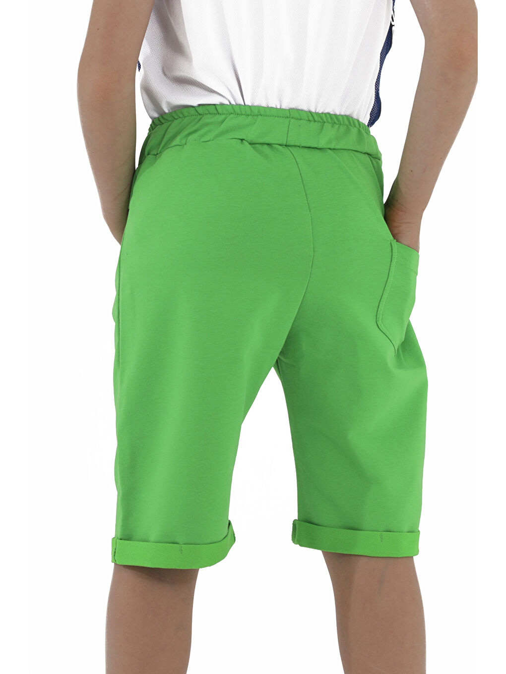 PAGE IN Erkek Çocuk Cepli Yeşil Şort-2