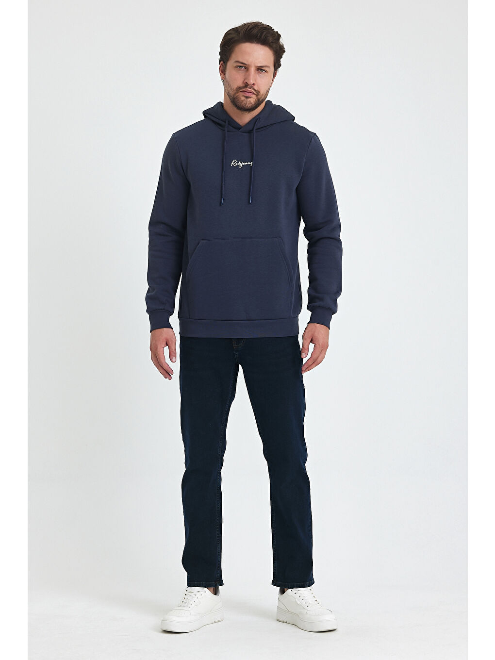 Rodi Füme 3 İp Şardonlu Kapüşonlu Baskılı Cepli Sweatshirt 5281 - 4