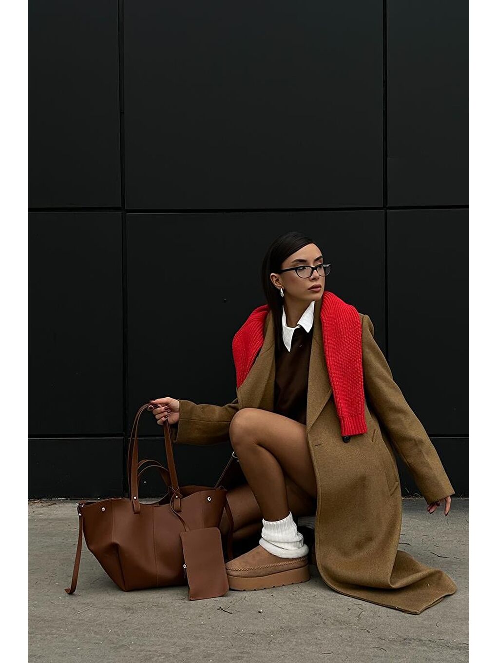 Kahverengi Champ City Omuz Çantası Taba-9