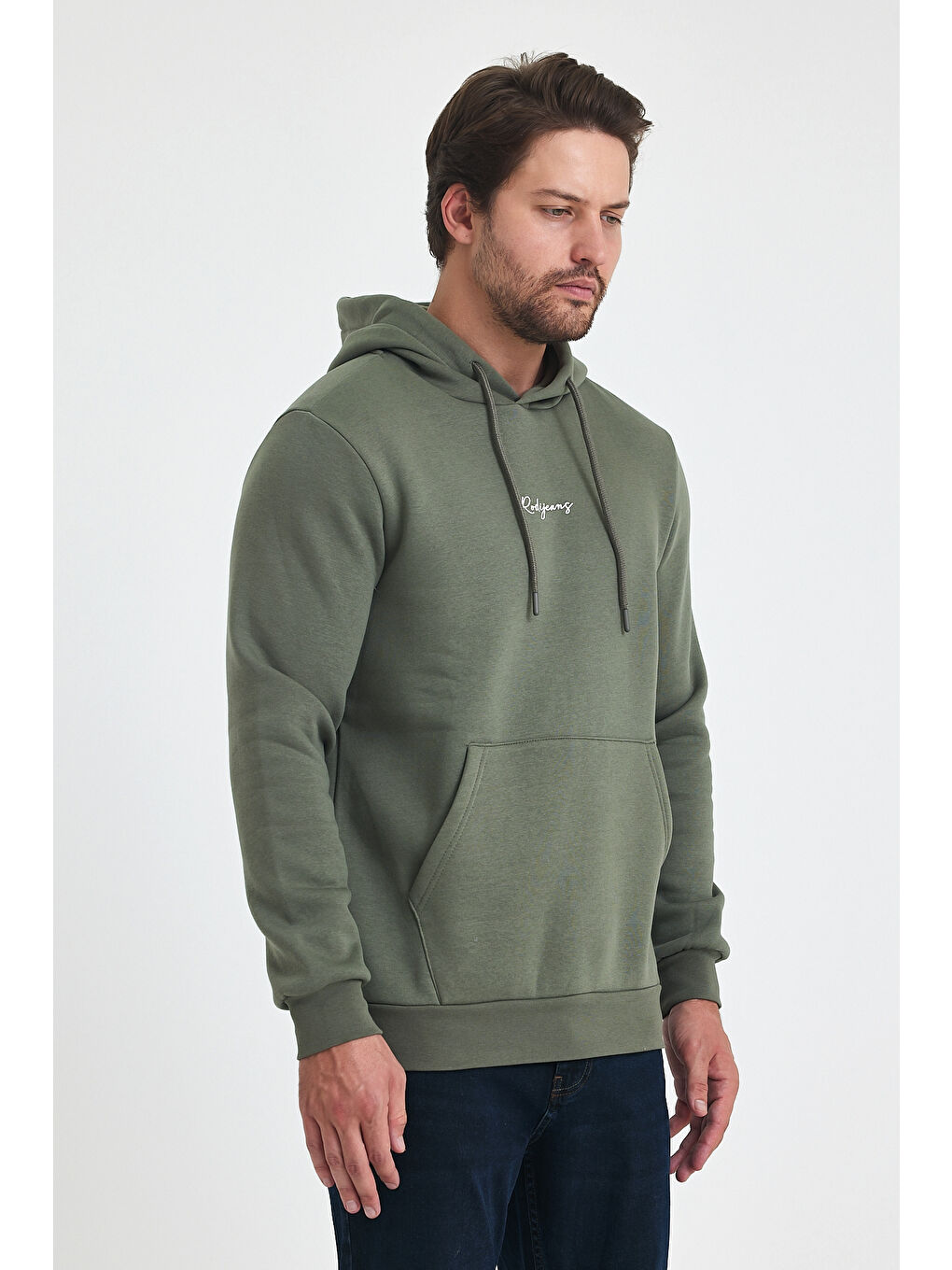 Rodi Haki 3 İp Şardonlu Kapüşonlu Baskılı Cepli Sweatshirt 5281 - 1