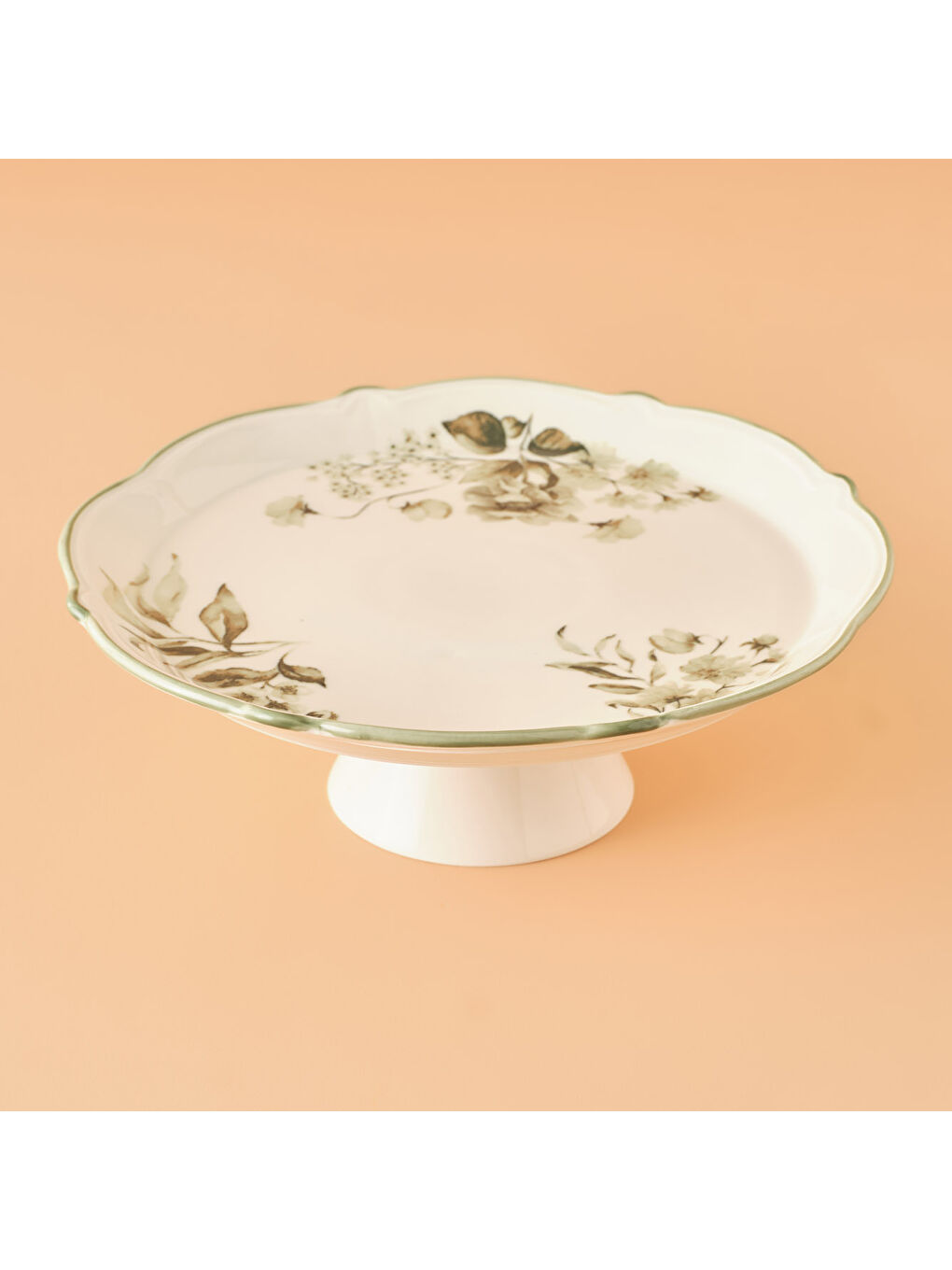 Bella Maison Julia Stoneware Kek Standı Yeşil (32 cm)