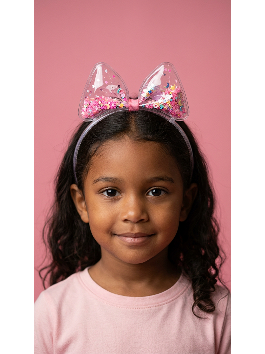 Fiyonk Detaylı Koyu Pembe Çocuk Taç