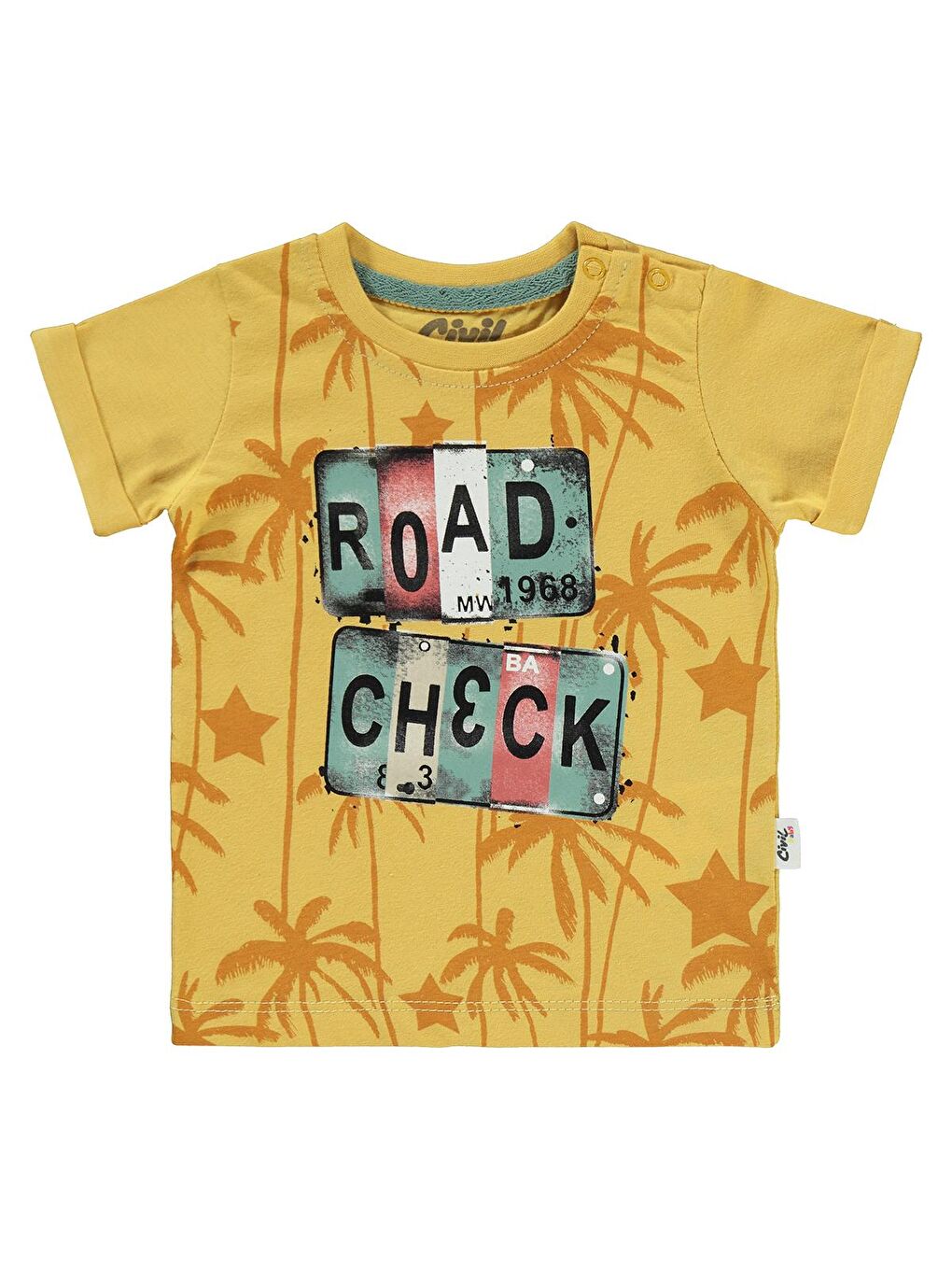 Kahverengi Baby Erkek Bebek Takım 6-18 Ay Hardal-1