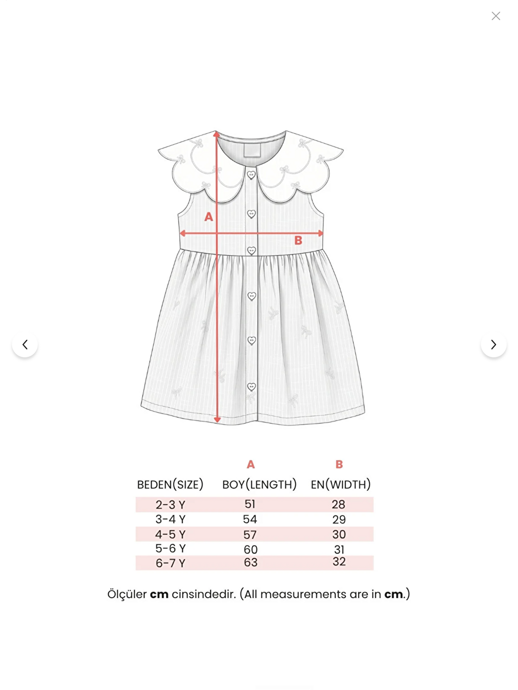 Kız Çocuk Pamuklu Pembe Pötikare Yakalı Elbise-1