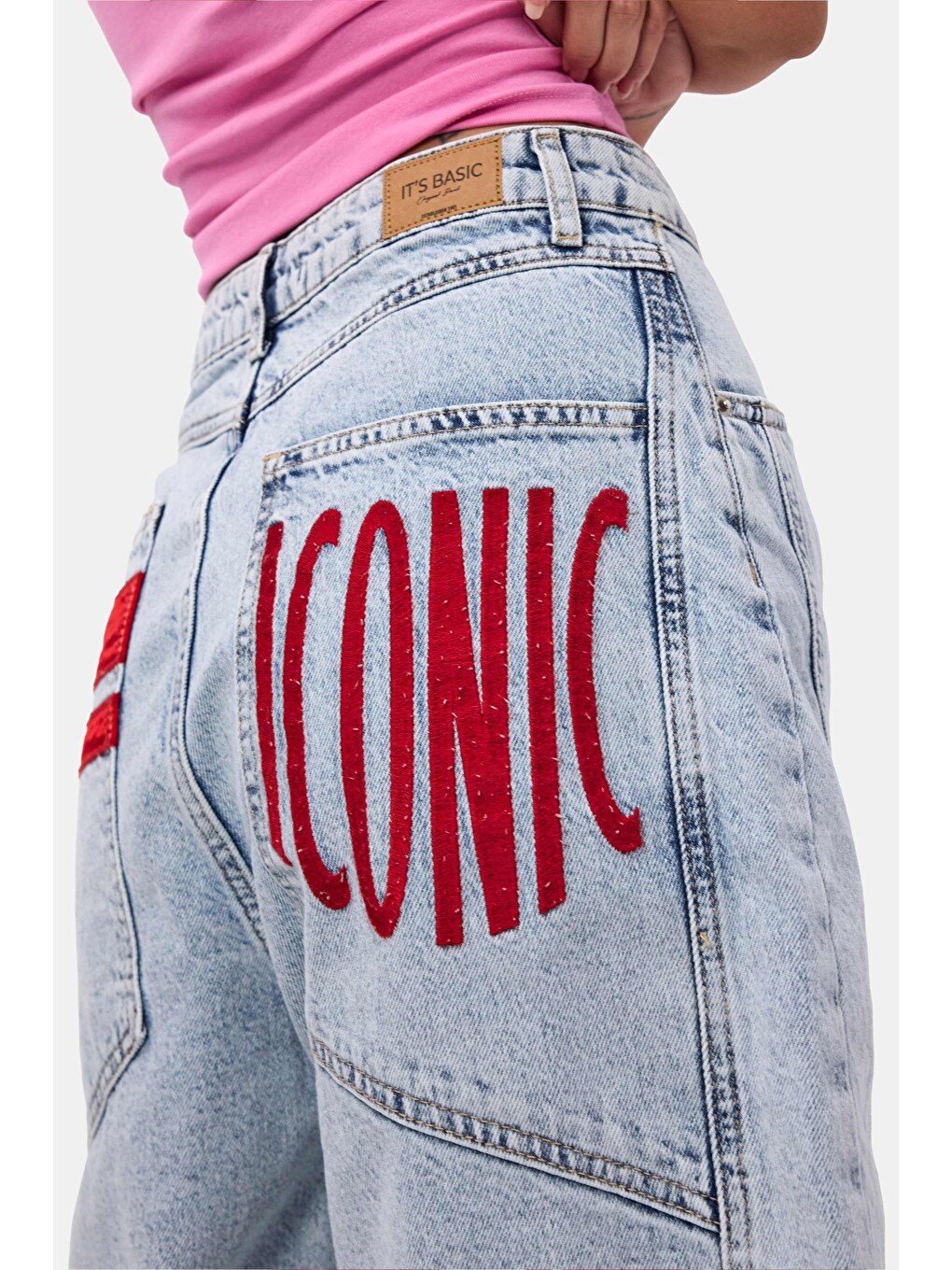 Mavi Kadın Ice 3s6-3 Mega Baggy Fit Paça ve Cep Detaylı Özel Tasarım Denim Şort-1