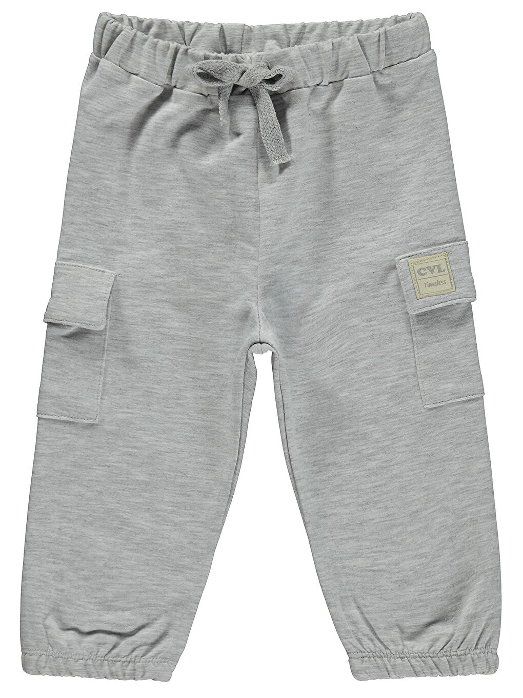 Beyaz Baby Basic Timeless Kargo Cepli 6-18 Ay Eşofman Altı - Gri