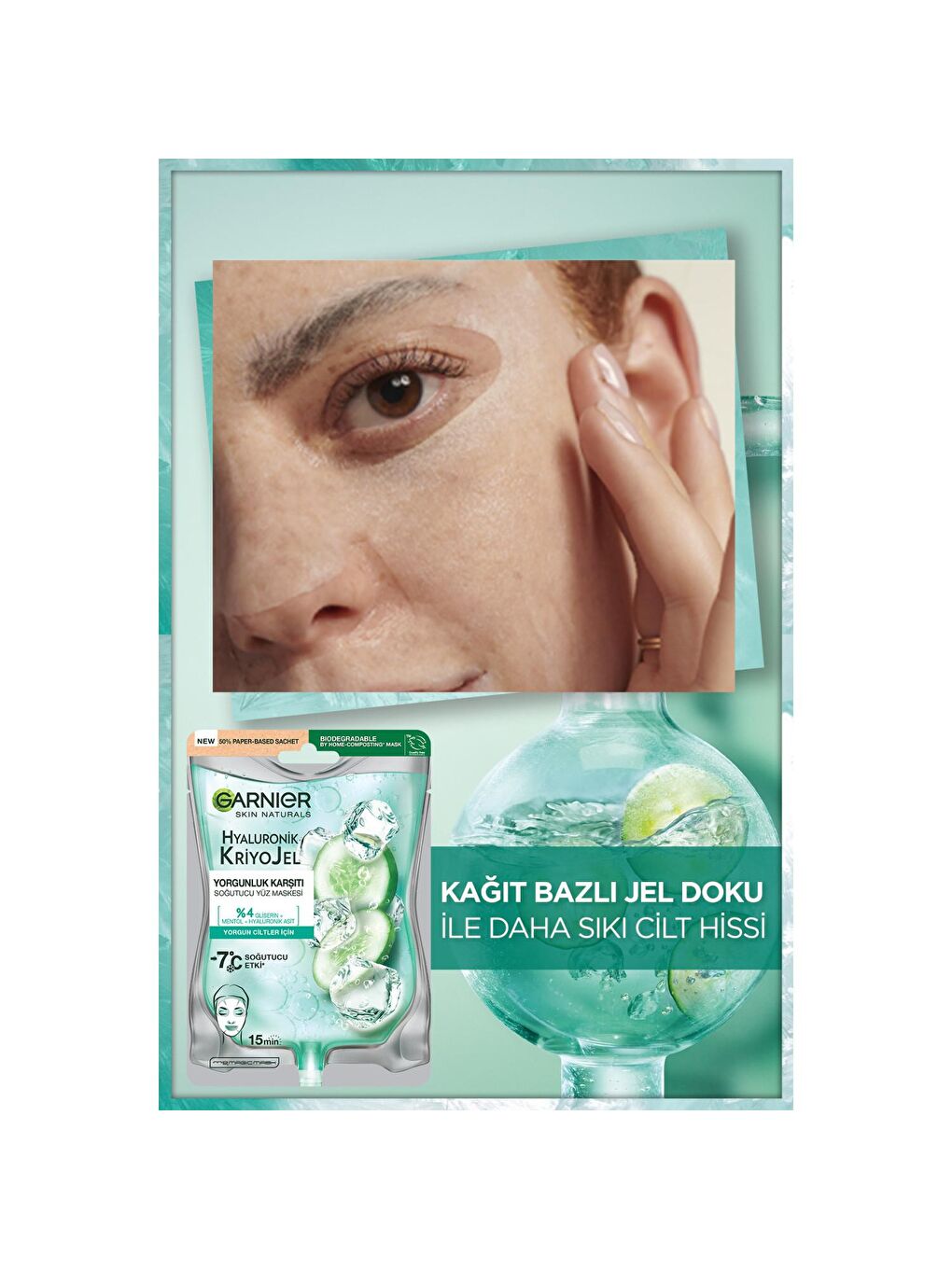 GARNIER Hyaluronik Kriyojel Yorgunluk Karşıtı Soğutucu Yüz Maskesi - 2