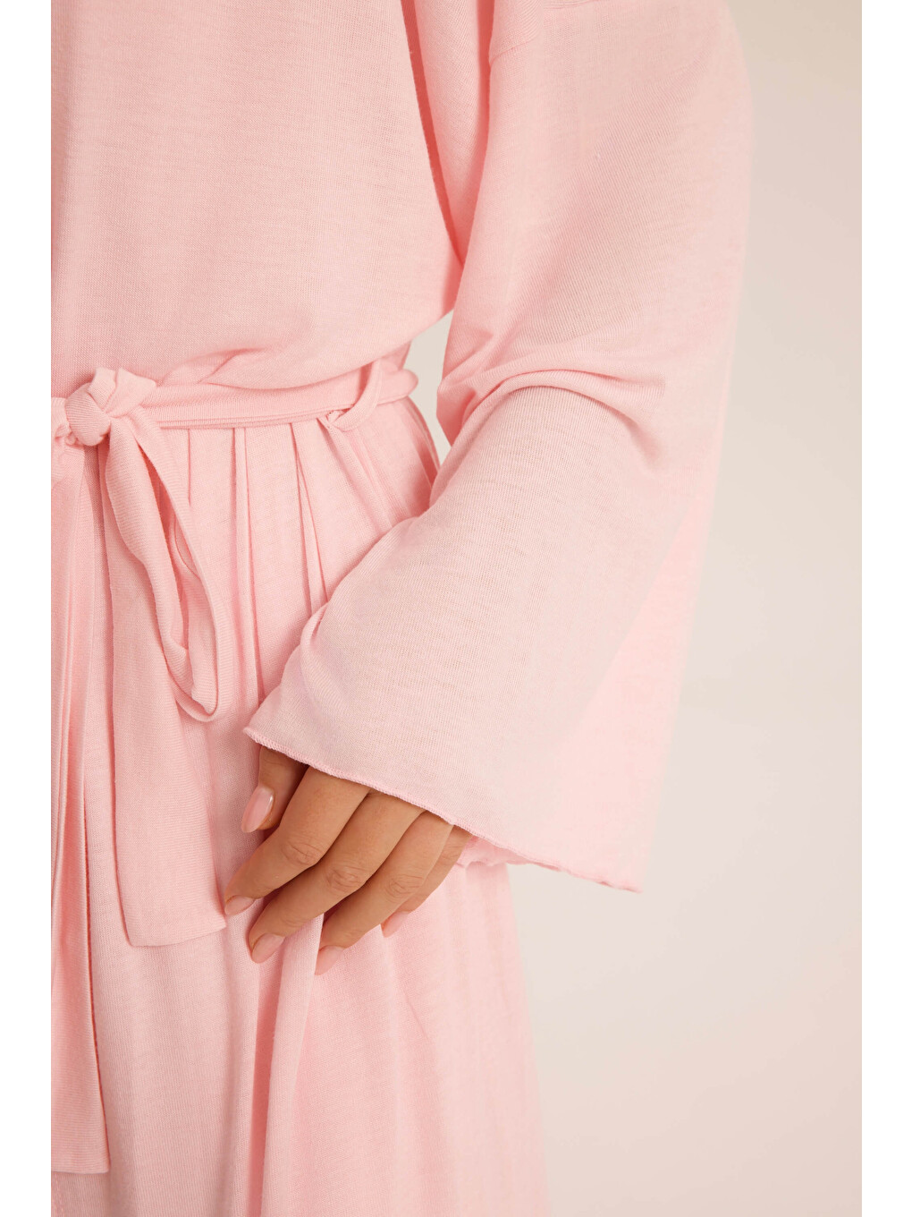 Raina Pembe Kimono Basic Üçlü Takım-5