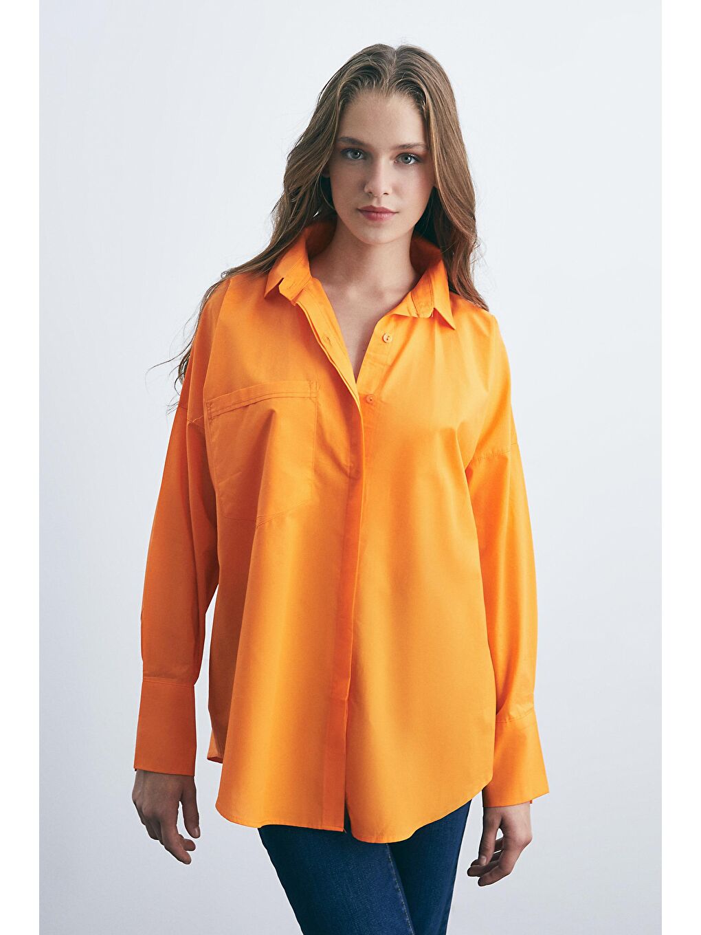 Turuncu Dokuma Gömlek-2