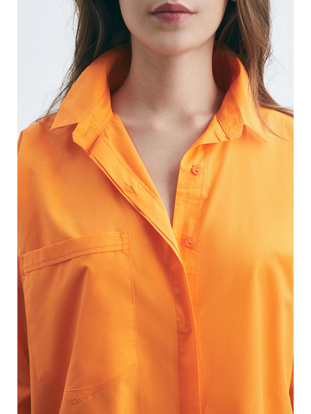 Turuncu Dokuma Gömlek-3