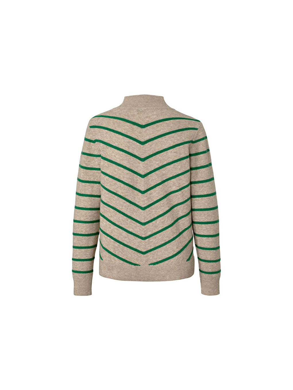 Kadın Örgü Kazak, Krem/Yeşil-3