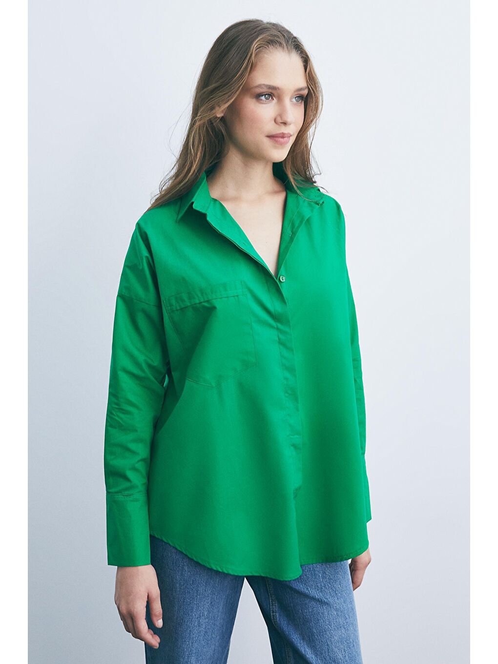 Koyu Yeşil Dokuma Gömlek-2