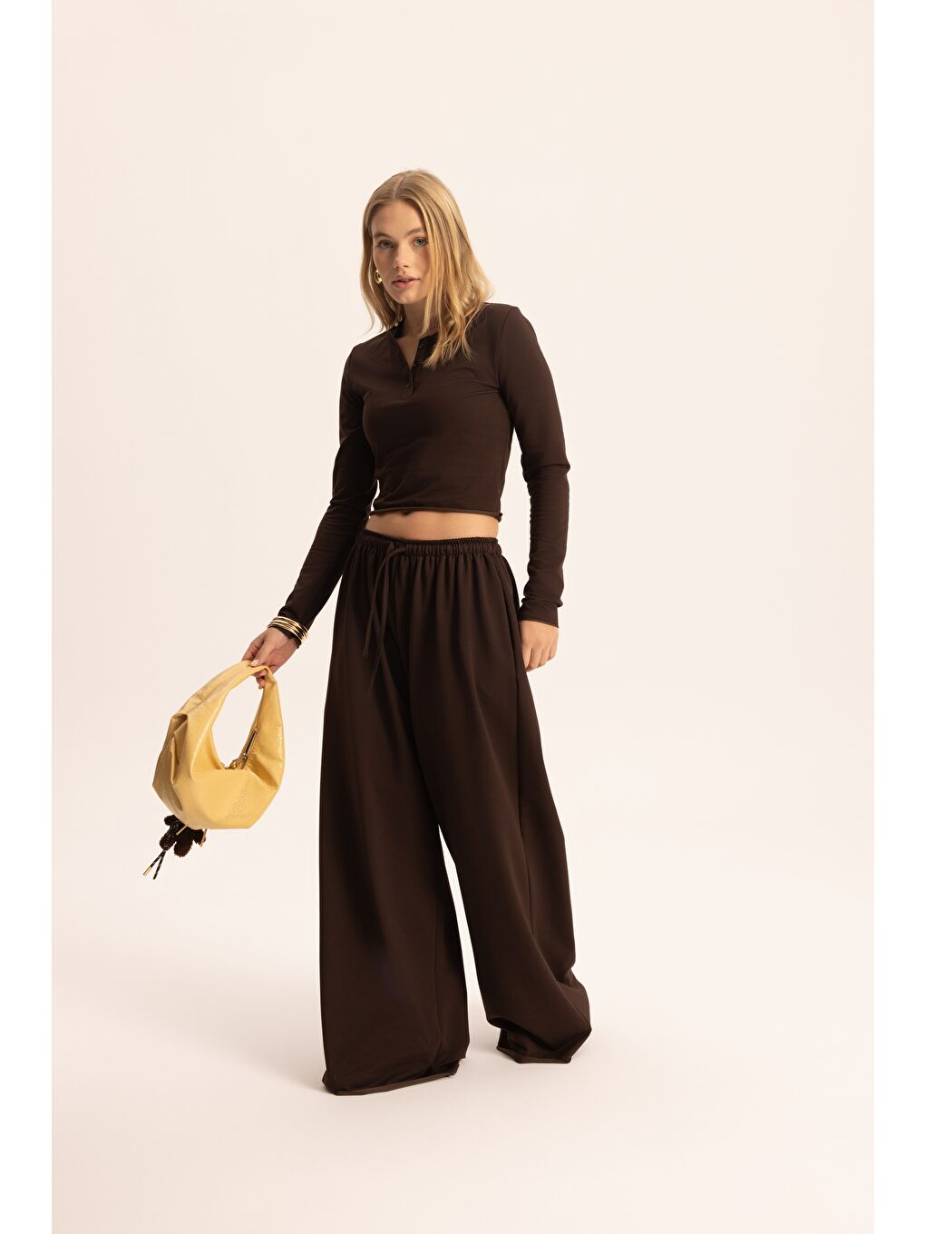 Kahverengi Tuara Basic Kahve Eşofman Takımı-2