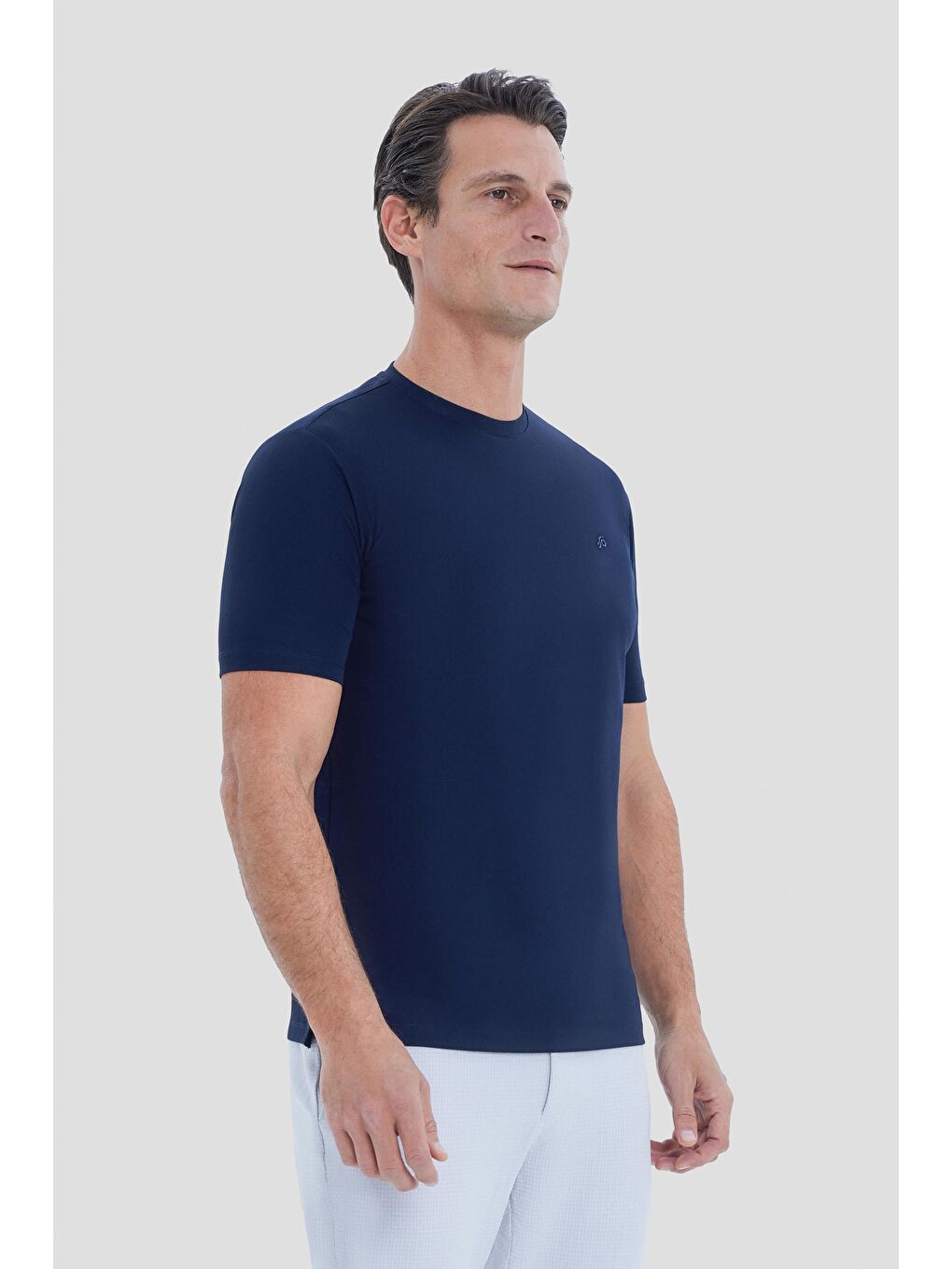 Lacivert Regular Fit Bisiklet Yaka Erkek T-Shirt