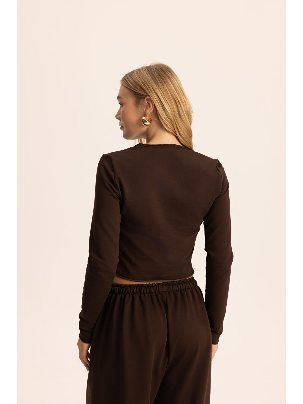 Kahverengi Tuara Basic Kahve Eşofman Takımı-3