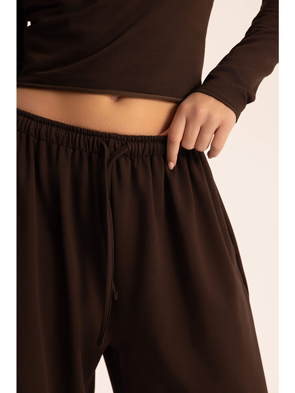 Kahverengi Tuara Basic Kahve Eşofman Takımı-7