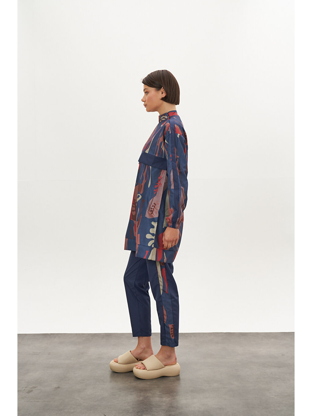 Lia Desen Tesettür Mayo Mavi Kısa-1