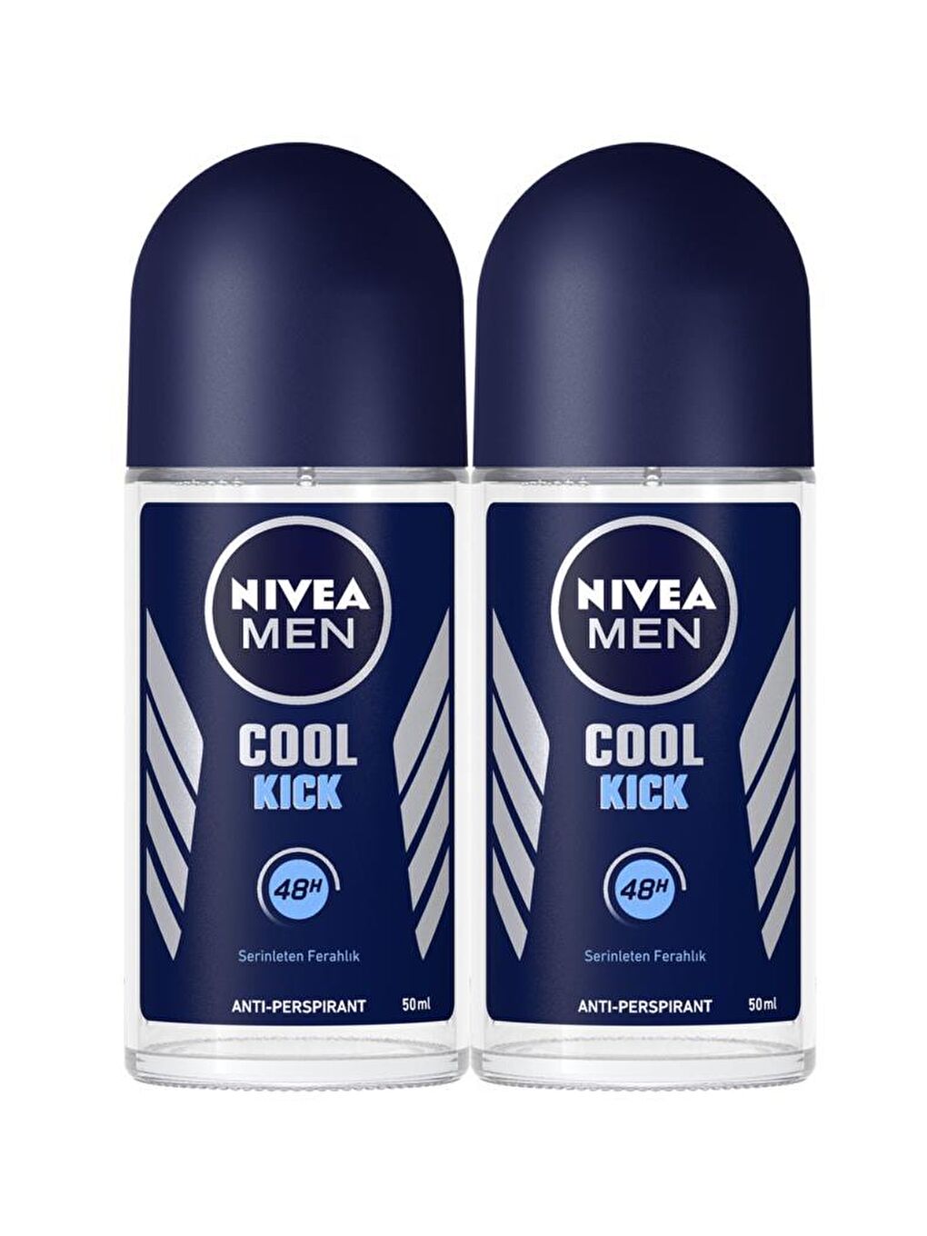 NIVEA Şeffaf Men Cool Kick Erkek Deodorant Roll-On 50 ml 2'li